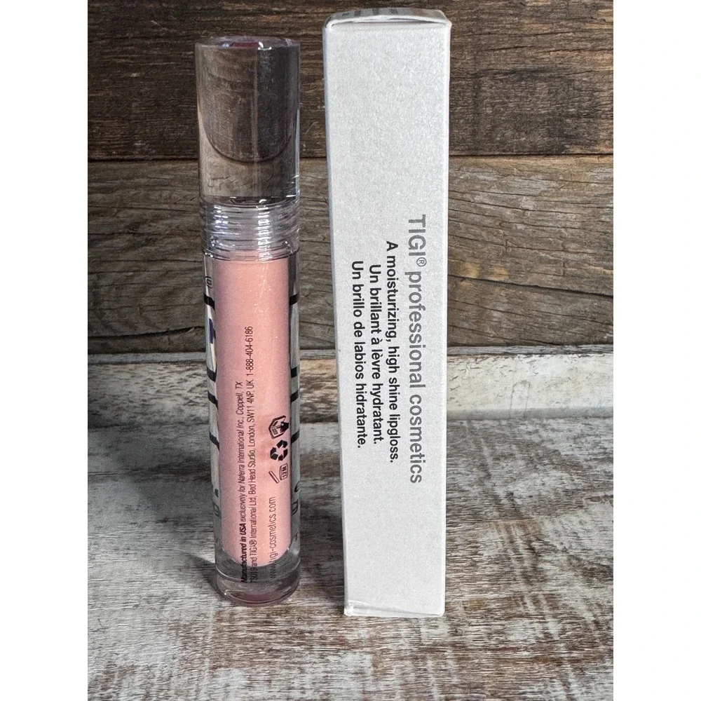 TIGI Luxe Lipgloss | Superficial | Full Size NIB | Shimmer Pink | MSRP $15